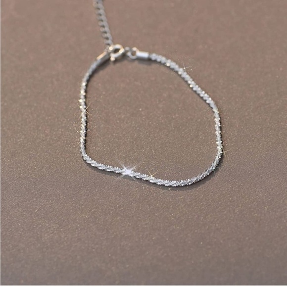 SILVER 14k Silver Plated Shiny Rope Bracelet - Picture 3 of 4